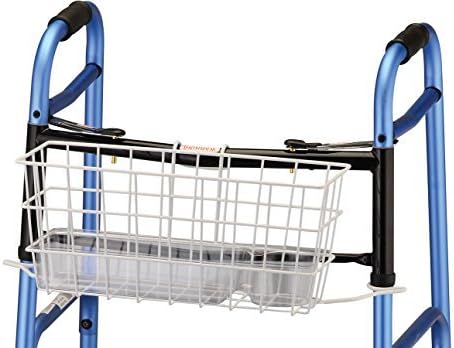 NOVA Folding Walker Basket with Cup Holder Bottom Liner Insert, Universal Fit...