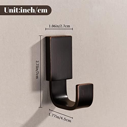 BigBig Home Bronze Towel Hooks, Bathroom Robe Hooks Oil Rubbed, Bath Farmhous...