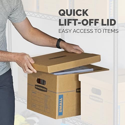 Bankers Box 8-Pack Medium Classic Moving Boxes with Reinforced Handles