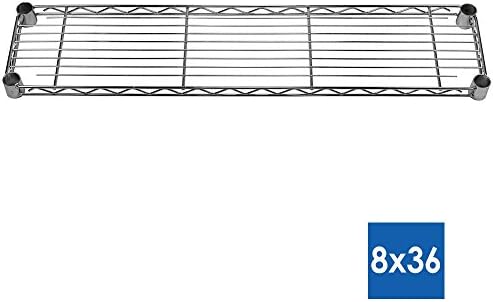 Shelving Inc. 8" d x 36" w x 54" h Chrome Wire Shelving with 4...