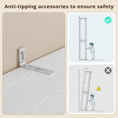 IRONCK Freestanding Closet System with Adjustable Shelves & 3 Drawers