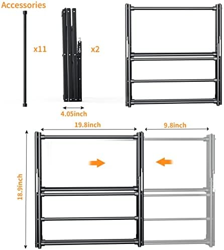Clothes Drying Rack Foldable Drying Rack Clothing Black-1pack