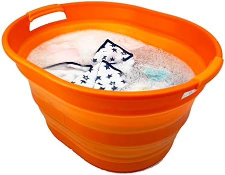 SAMMART 23L (6 Gallons) Collapsible Plastic Laundry Basket - Oval Tub/Basket ...