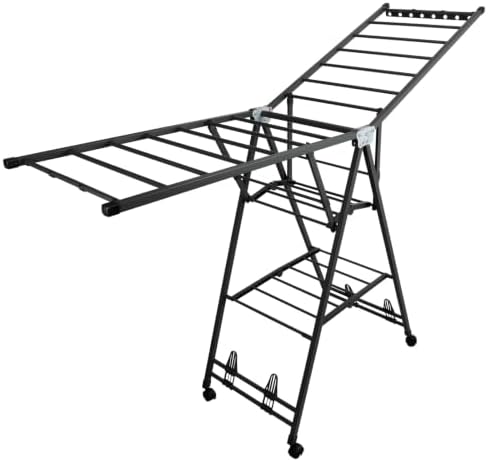 Foldable Standing Clothes Rack, 3-Tier Drying Hanger, for 30+ Pcs