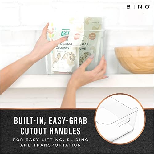 BINO | Plastic Storage Bins, X-Large - 2 Pack, Clear | THE SOHO COLLECTION | ...
