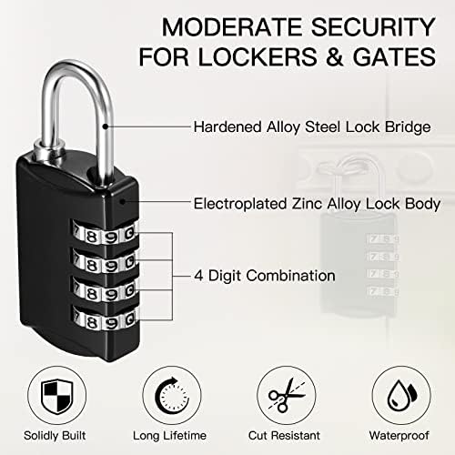 Moxweyeni 20 Pcs 4 Digit Combination Locks Small Combo for Luggage