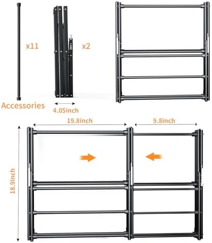 3 Tier Clothes Drying Rack, Foldable Drying Rack Clothing,Indoor & Outdoo...