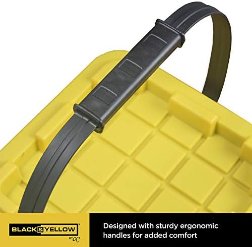 CX Heavy Duty 5-Gallon Square Buckets with Lids for Organization, 3pk