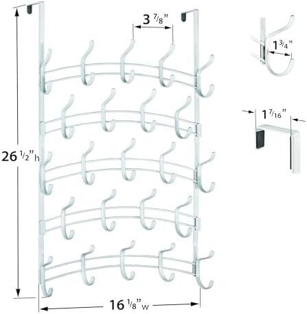 LYNK Professional® Home™ Over the Door Hooks - 46 Hook – Over the Door Coat R...