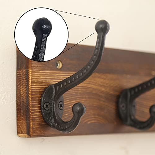 WEBI Rustic Coat Rack Wall Mount,35.43" Long 8 Cast Iron Coat Hooks Wall...