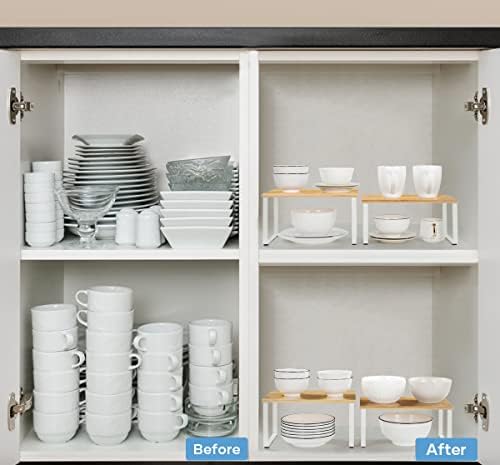 NEX Kitchen Cabinet and Counter Shelf Organizer, Stackable & Expandable, ...