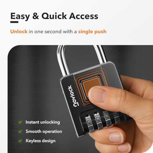 Combination Lock for Outdoor & Indoor, Weatherproof Combo Padlock