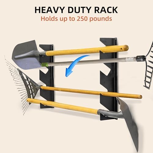 CZWL&HG Garage Tool Organizer Wall Mount – Heavy-Duty Solid Steel Rack fo...