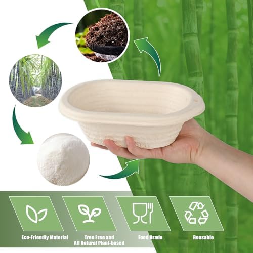 6-Pack 8 Inch Oval Sourdough Bread Proofing Basket