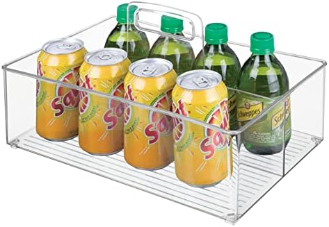 mDesign Large Plastic Divided Portable Storage Organizer Caddy Tote Basket Bi...