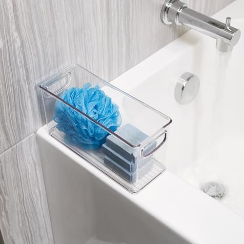 iDesign 4-Piece Plastic Organizer Bin Set, Clear