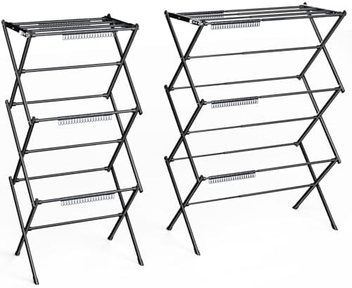 3 Tier Clothes Drying Rack, Foldable Drying Rack Clothing,Indoor & Outdoo...