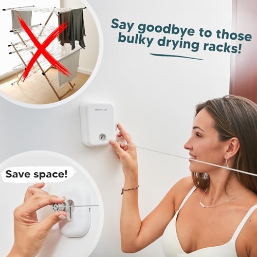 GorillaLine - Retractable Clothesline Indoor Outdoor Clothes Line | Heavy Dut...