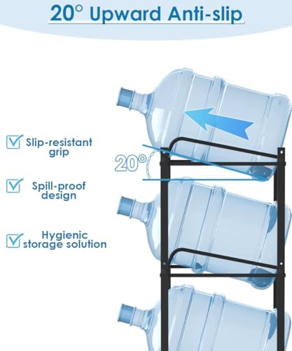 Mocomax 5 Gallon Water Jug Holder, Detachable Water Bottle Holder for 8 Bottl...