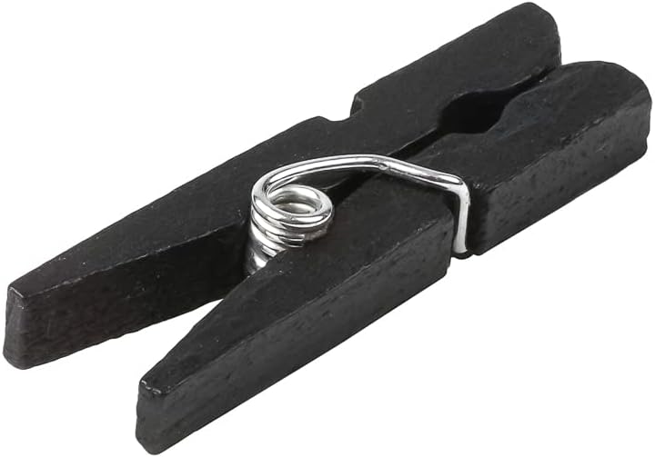 Restaurantware 1 1/4 in Black Bamboo Mini Clothespins, Food Clips, 500 Ct