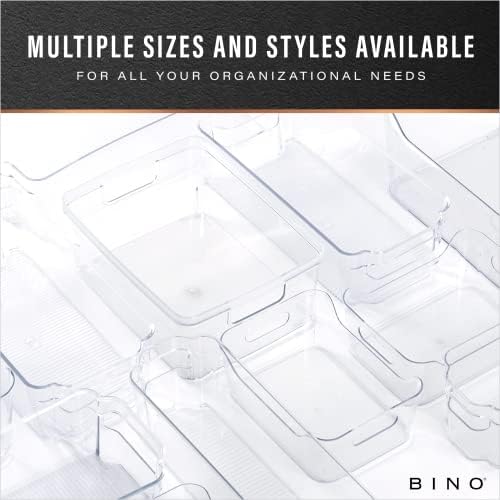 BINO Plastic Storage Containers, Small - 4 Pack THE LUCID COLLECTION, Multi-U...