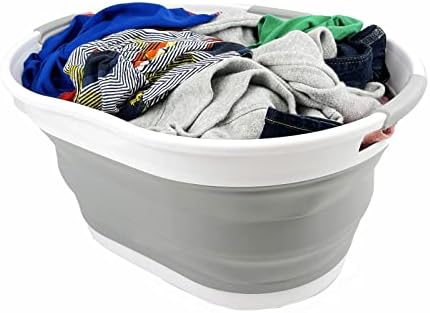 SAMMART 25L (6.6 Gallon) Collapsible Plastic Laundry Basket - Foldable Pop Up...