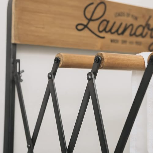 SOFFEE DESIGN Accordion Laundry Rack, Retractable Wall Mounted Racks, 3 Bars ...