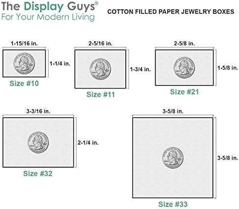 TheDisplayGuys 25 Cardboard Gift Jewelry Boxes w/Padding #75-7.1x5.2x1.3