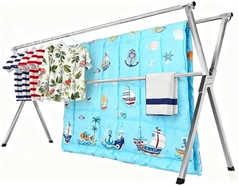 Drying Racks Clothing for Outdoor with 20 Windproof Hooks