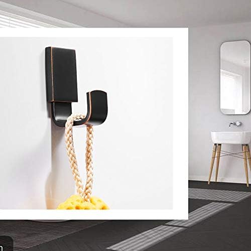 BESy Adhesive Brass Clothes Hook Single Towel Hook for Bathroom Kitchen Garag...