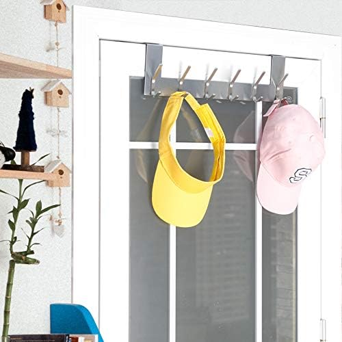 WEBI Over The Door Hooks Door Hanger:Over The Door Towel Rack with 6 Hooks fo...