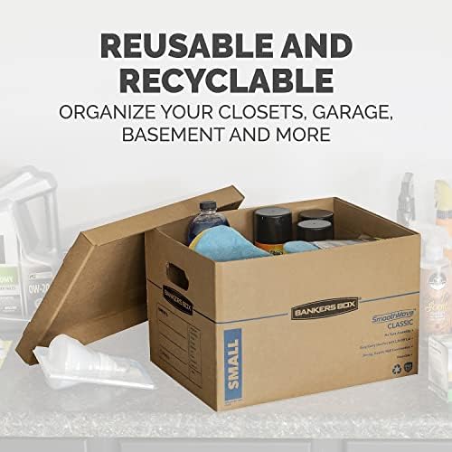 Bankers Box 20-Pack Small Classic Moving Boxes with Reinforced Handles