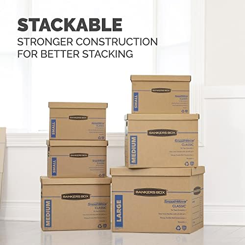 Bankers Box 20-Pack Small Classic Moving Boxes with Reinforced Handles