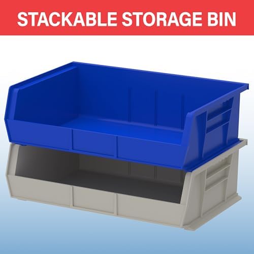 Akro-Mils 30255 AkroBins Plastic Storage Bins, 11"x16"x5", Cle...