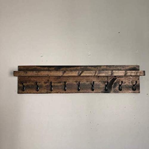 Coat Rack with Shelf (Choose your Length) Towel Rack Entryway Organizer Wall ...
