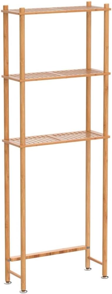 AmazerBath Bamboo Over The Toilet Storage Shelf, 3-Tier Bathroom Over Toilet ...