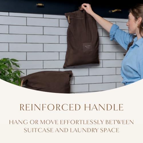 Hayden Hill Luxury Organic Cotton Travel Laundry Bags, Small & Large 2 Pack