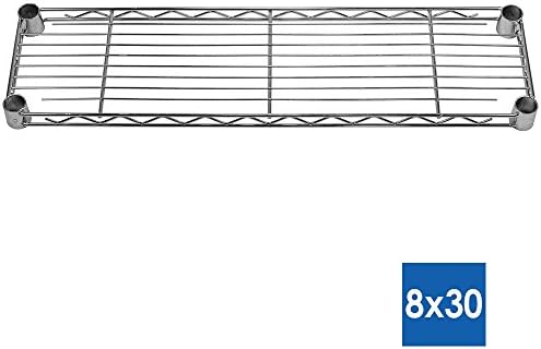 Shelving Inc. 8" d x 30" w x 72" h Chrome Wire Shelving with 6...