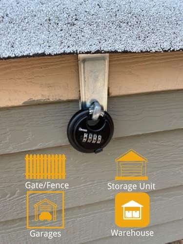 DAYGOS Combination Disc Padlocks for Outdoor - Heavy Duty 4 Digit Code Lock, ...
