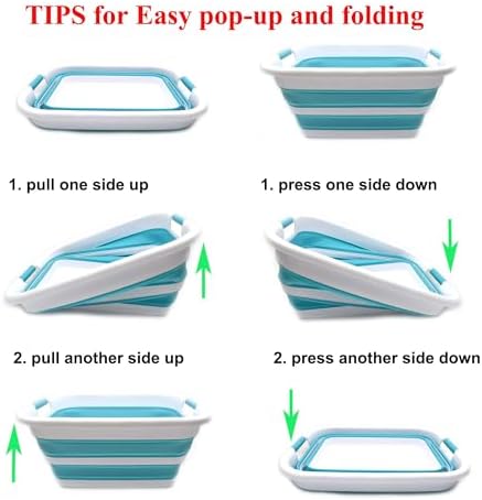 SAMMART 41L(10.8 gallon) Collapsible Plastic Laundry Basket-Foldable Pop Up S...