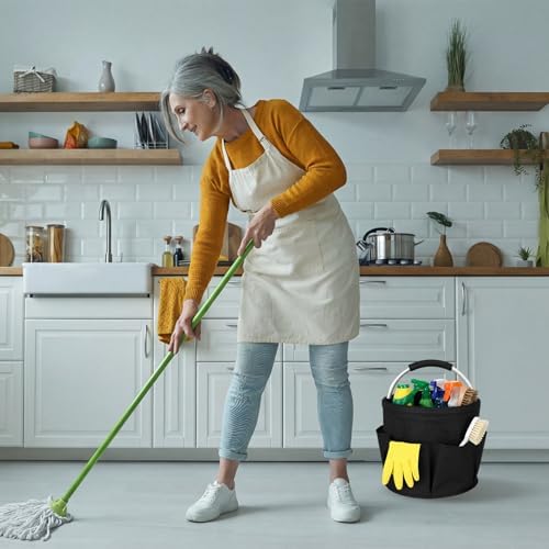 LemonRoad 4 Pack Cleaning Caddy with Handle 17L Foldable Cleaning Supplies Or...
