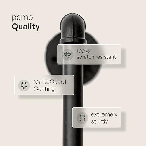 pamo Industrial Clothing Rack Wall Mounted Black – 79" W × 87" H, 6...