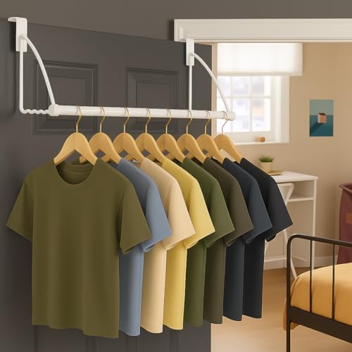 HOLDN’ STORAGE Over The Door Hanger - Door Rack Hangers for Clothes - Space S...