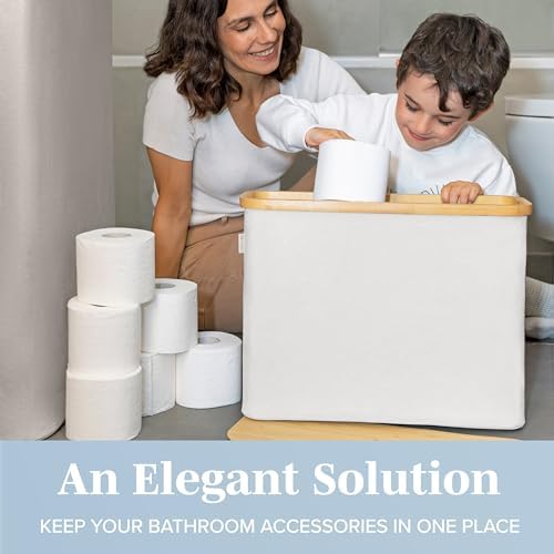 LONBET Toilet Paper Storage for 12 Rolls, Stackable & Foldable - The Ulti...