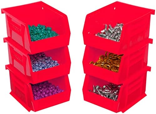 Akro-Mils 30230 & 30210 Plastic Hanging Stackable Storage Organizer Bins,...