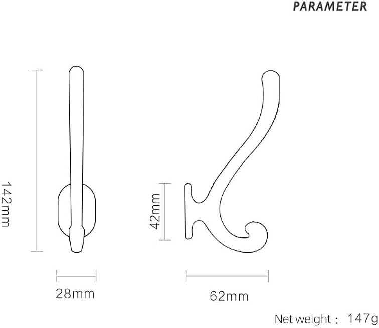 Goo-Ki Vintage Retro Antique Brass Zinc Alloy Coat Hooks - Affordable Luxury ...