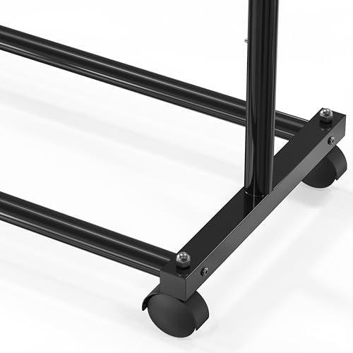 Simple Houseware Standard Rod Garment Clothing Rack, Black