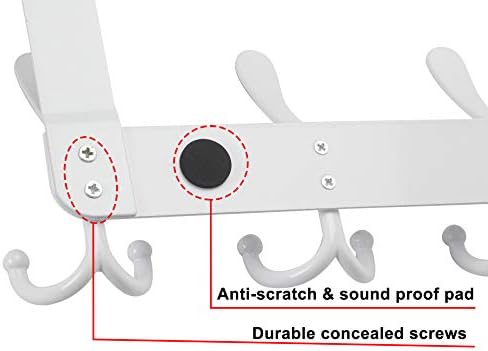 Dseap Over The Door Hook Hanger - Fits 1 3/8" to 1 3/4" Standard Do...