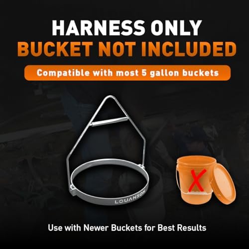 Heavy-Duty 5-Gallon Galvanized Steel Bucket Harness | 100 lb+ Capacity | Impr...