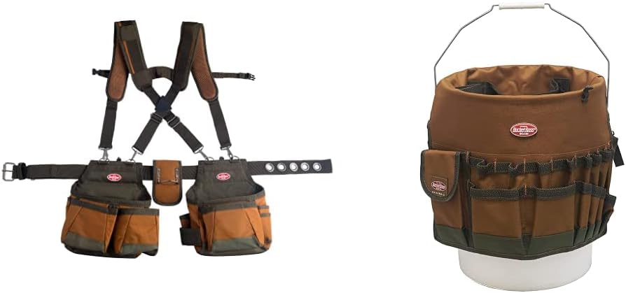 Bucket Boss Tool Belt and Bucket Tool Organizer Bundle